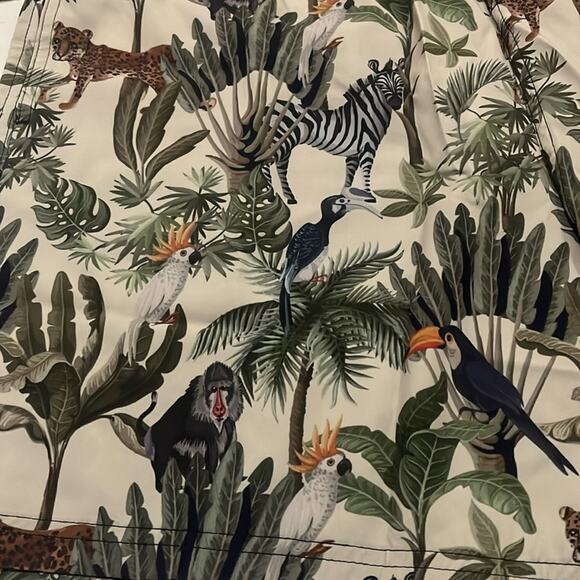 Swim trunks Mens XL Bathing Suit Tropical Rainforest Lined Vacation Staycation - Picture 2 of 7